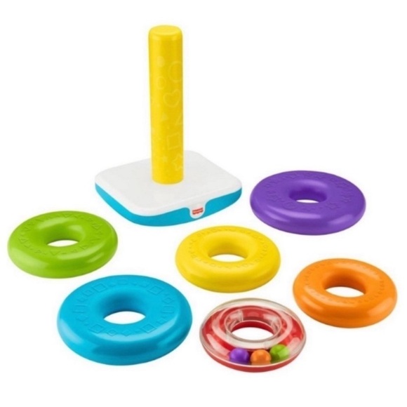 New Fisher-Price Giant Rock-A-Stack Classic Ring Toy Nursery Baby Infant Toddler - Picture 3 of 3